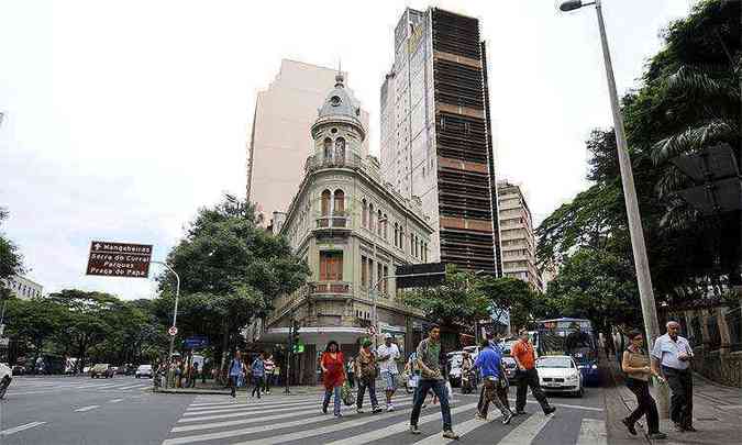 A Primeira mudana vai acontecer no cruzamento da Rua Esprito Santo com Avenida Afonso Pena(foto: Juarez Rodrigues/EM/D.A Press)