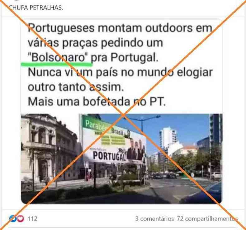 Captura de tela feita em 24 de dezembro de uma publicao no Facebook ( . / )