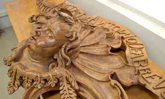  %u201CCabea de anjo de fita falante%u201D, esculpida por Antnio Francisco Lisboa, o Aleijadinho (1738-1814)