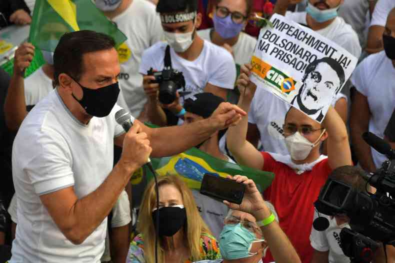 Governador de So Paulo, Joo Doria (PSDB), foi um dos cotados para disputar o Planalto em 2022 que estiveram nas manifestaes