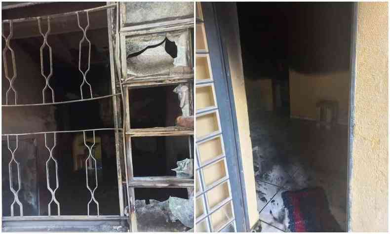 Casa no Pindorama danificada aps incndio