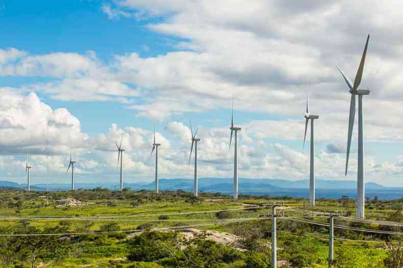 Projetos de energia elica, obtida da fora dos ventos, proliferam no Brasil, como no complexo Elico Ventos de So Clemente (foto: Abeelica/Divulgao)