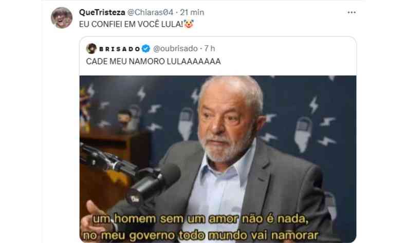 internauta cobra Lula de criar Ministrio do Namoro