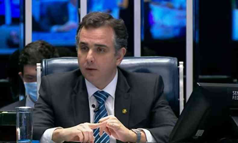 Rodrigo Pacheco, presidente do Senado, em sesso