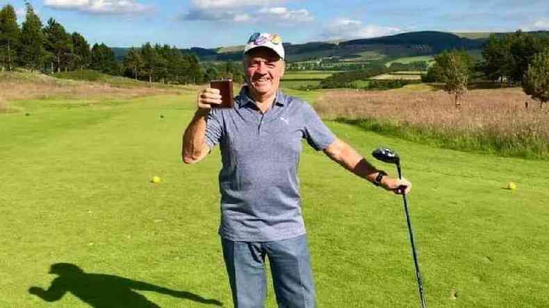 Malcolm Brown jogava golfe trs vezes por semana antes de sua doena(foto: Malcolm Brown)