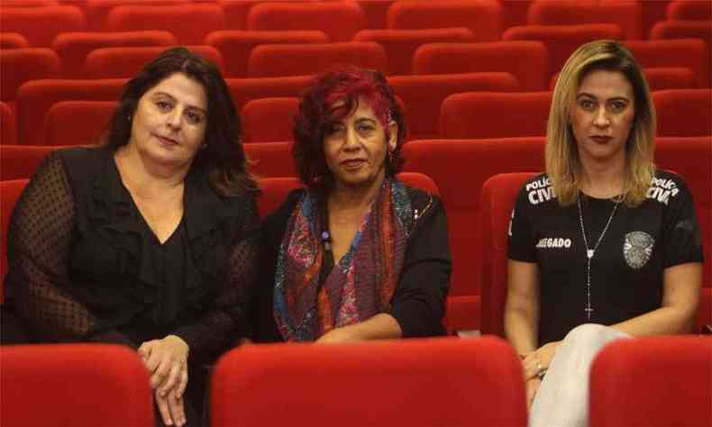 Patricia Habkouk, Terezinha Lcia Avelar e Danbia Helena Soares Quadros na Procuradoria de Justia(foto: Jair Amaral/EM/DA Press)