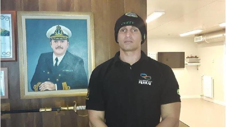 Luciano de Assis Luiz � o chefe da Esta��o(foto: Marinha do Brasil)