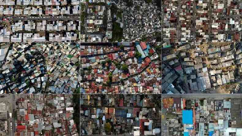 Imagens de Santiago, Rio de Janeiro, Tijuana, Cidade do Panam, Lima, Guatemala, Buenos Aires e Ciudad Bolvar, ao sul de Bogot