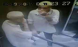 Segundo suspeito tambm aparece com detalhes na cmera do elevador(foto: Polcia Civil/Divulgao)