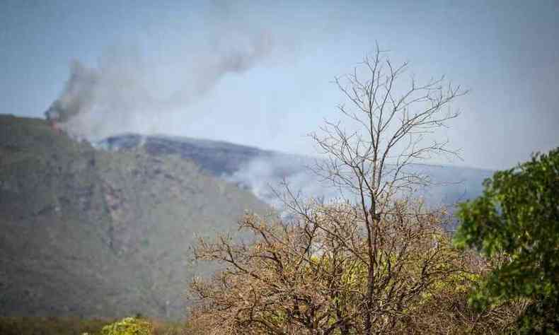 Incêndio que atingiu a Serra do Cipó(foto: Leandro Couri/ EM/ D.A Press)