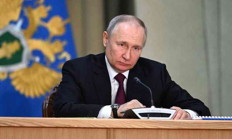 Putin em uma reunio em Moscow