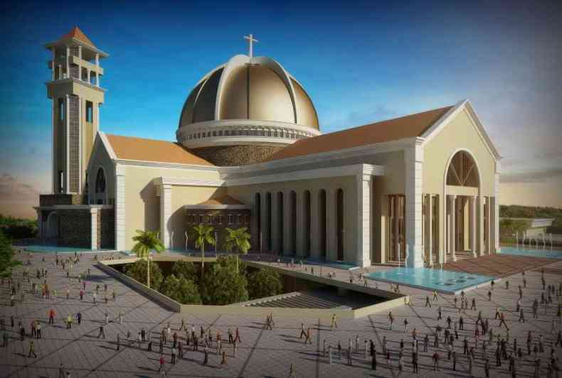 Protótipo da Basílica de Trindade, construída com dinheiro dos fiéis(foto: Pai Eterno/Divulgação)
