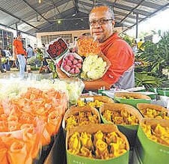 Para Fl�vio Assis, a falta de local para comercializar as flores freia a produ��o no estado(foto: Jair Amaral/EM/D.A Press)