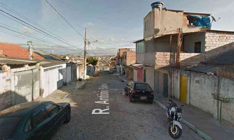 Vtima foi esfaqueada em uma rua do Bairro Palmital, em Santa Luzia(foto: Reproduo da internet/Google Maps)