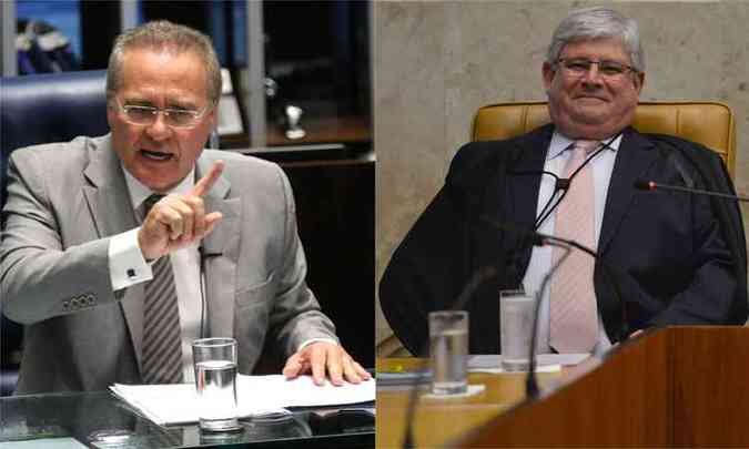 Presidente do Senador, senador Renan Calheiros (PMDB/AL), e o procurador-geral da Repblica, Rodrigo Janot(foto: Fbio Rodrigues Pozzebom/Agencia Brasil e Nelson Jr./SCO/STF )