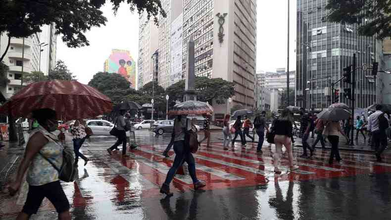 Belo Horizonte pode ter chuva moderada a forte nas prximas duas horas, de acordo com a Defesa Civil(foto: Jair Amaral/EM/D.A Press)