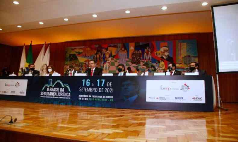 Ministro Luiz Fux e Senador Rodrigo Pacheco participaram de evento sobre segurana jurdica em BH