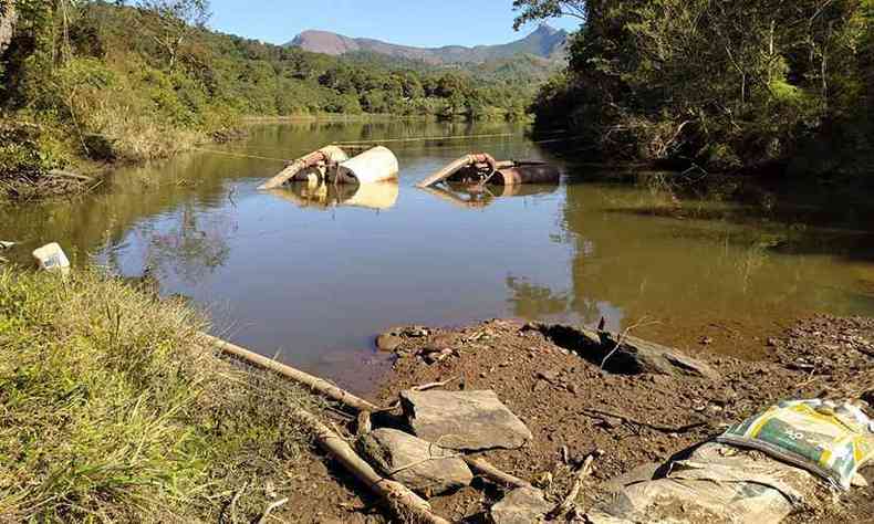 Barragem que estava sob risco de rompimento em Serro, no Vale do Jequitinhonha(foto: Divulgao/Defesa Civil)