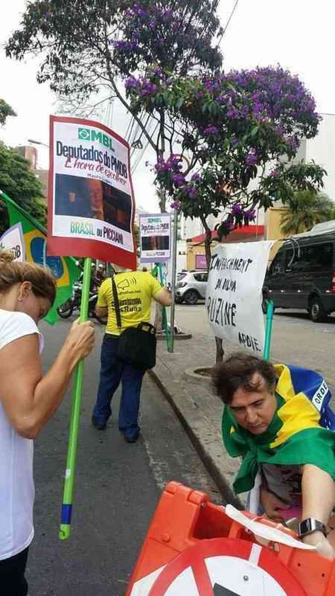 Protesto contra vice-presidente Michel Temer em BHEuller Jnior/EM/DAPress