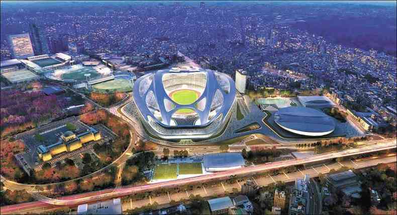 Tóquio se prepara para oferecer a melhor festa e arrecadar bilhões para o país. Estádio já tem 90% das obras concluídas 