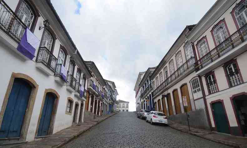 Ouro Preto segue na onda roxa pelo menos at 11 de abril(foto: Leandro Couri/EM/D.A Press)