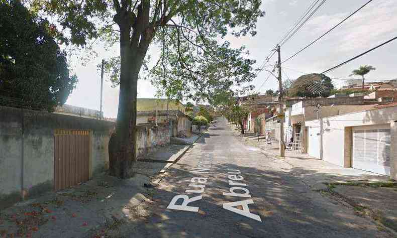 Boletim de ocorrncia foi registrado na Rua Narcsio Teixeira de Abreu, Bairro Cu Azul, em Venda Nova(foto: Google Street View/Reproduo)