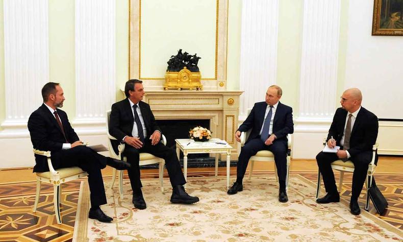 Bolsonaro se encontrou com Putin em visita à Rússia(foto: Kremlin/Divulgação) Bolsonaro e Putin