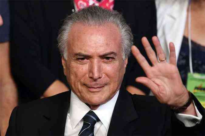 Temer recebeu aliados e conselheiros durante votao do impeachment no Senado(foto: Evaristo S)