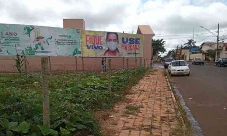 Campanha da Prefeitura de Monte Carmelo para incentivar o uso de mscaras de proteo(foto: Reproduo/Instagram paulo_rocha_mc)