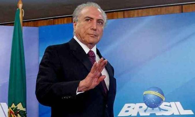Michel Temer aproveitou o espaço para defender a reforma da Previdência e falar sobre fake news(foto: Antônio Cruz/Abr) Michel Temer aproveitou o espaço para defender a reforma da Previdência e falar sobre fake news(foto: Antônio Cruz/Abr)