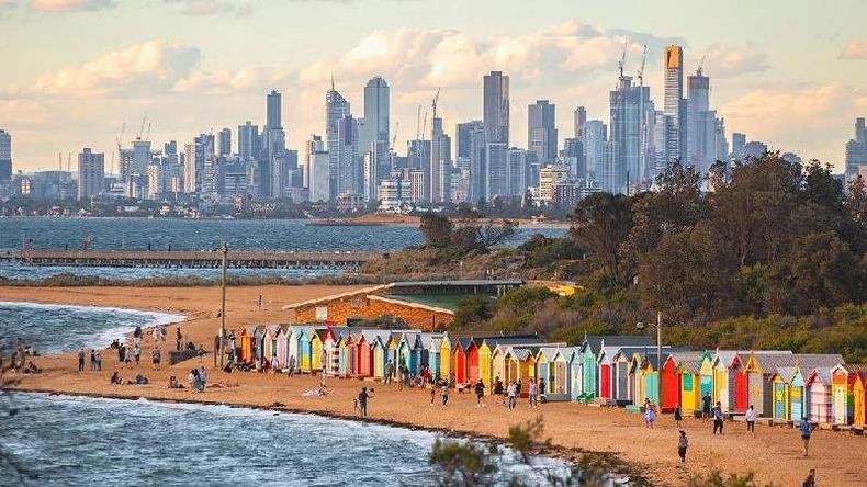 Praia em Melbourne