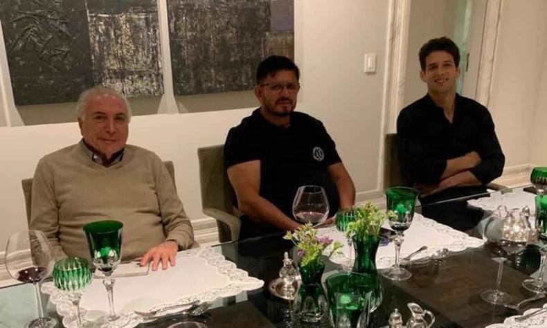 O ex-presidente Michel Temer com Fbio Ramalho e Argeu Geo