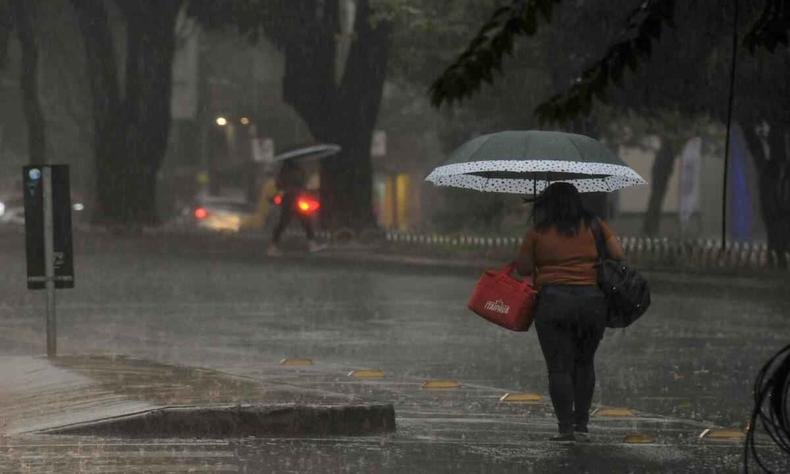 Fim de tarde com chuva em Belo Horizonte