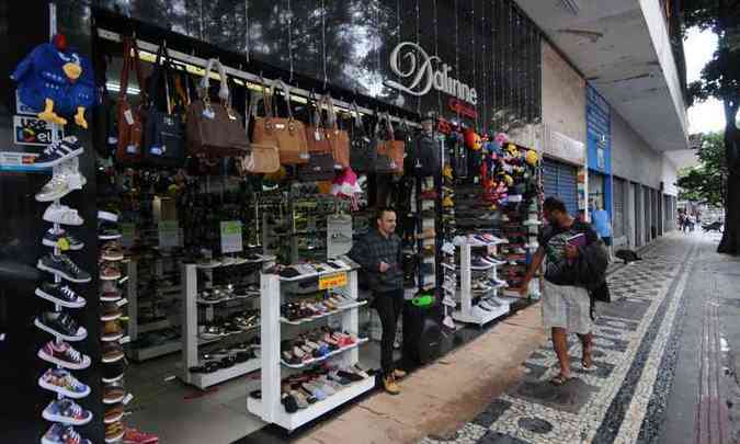 Algumas lojas abriram em BH, mas clientes no apareceram (foto: Leandro Couri/EM/D.A Press)