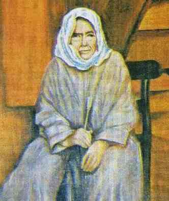 (foto: Francisca de Paula de Jesus, a Nh Chica, em desenho)
