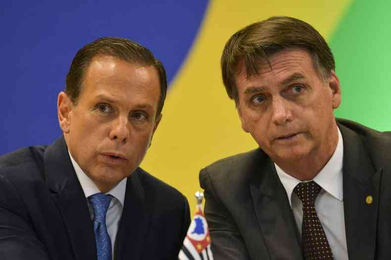 Joo Doria (PSDB) e Jair Bolsonaro (sem partido)(foto: Agncia Brasil/Reproduo)