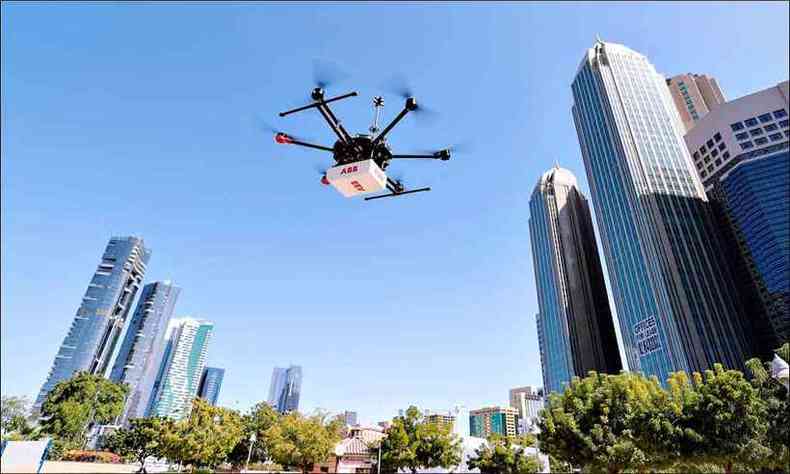 Drone da ABB que tem sensor para captar vazamentos de gs, reduzindo os riscos de acidentes(foto: ABB/Divulgao)