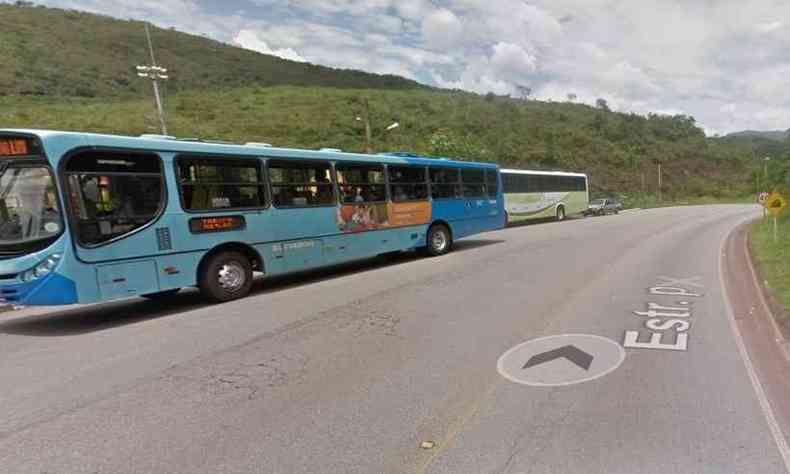 Acidente ocorreu na AMG 150 no KM trs em Raposos, Regio Metropolitana de Belo Horizonte (foto: Reproduo da internet/Google Maps)