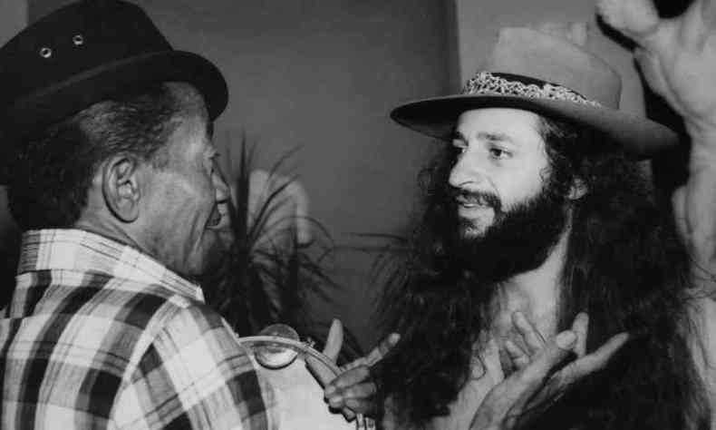O primeiro encontro de Jackson e Alceu foi registrado em 1972, quando o pernambucano esteve com Geraldo Azevedo na casa do paraibano(foto: Acervo Cedoc Brasil Memoria das Artes/Funarte)