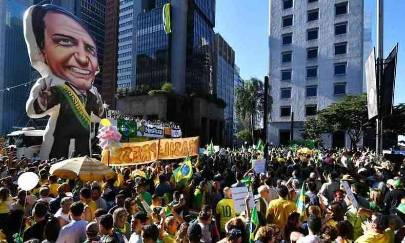 Protestos a favor do presidente devem acontecer no dia primeiro(foto: Nelson Almeida/AFP)