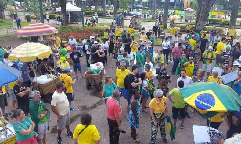 Manifestaes deste domingo perderam apelo depois de desconvocao de Bolsonaro(foto: Tlio Santos/EM/D. A. Press)