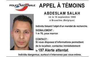 Polcia francesa divulgou a fotografia de Abdeslam Salah, suspeito de envolvimento nos ataques(foto: Reproduo/Twitter Police Nationale)