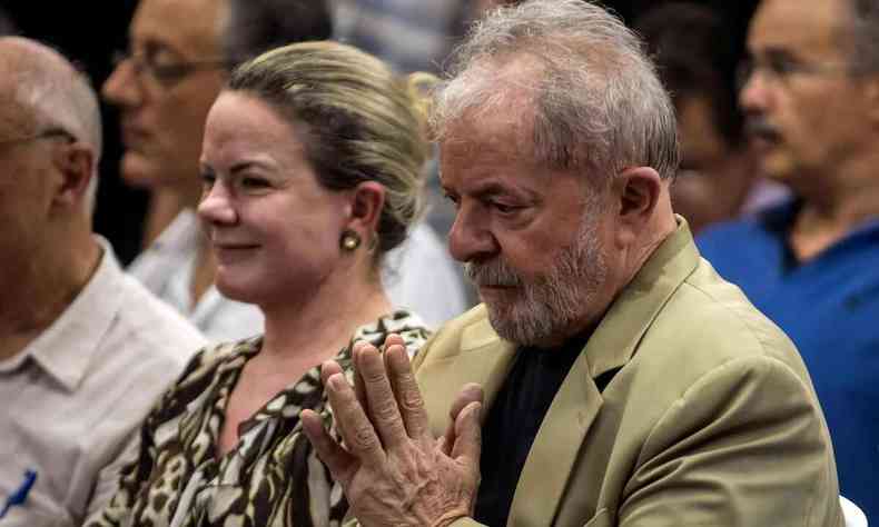 A deputada Gleisi Hoffmann e Lula