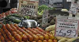 Em Belo Horizonte o quilo do tomate paulista chegou a R$ 10,99 esta semana (foto: Juarez Rodrigues/EM/D.A Press)