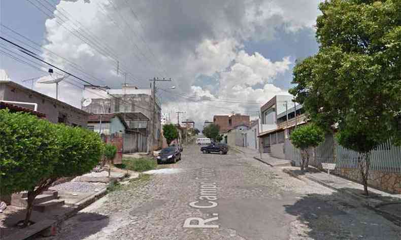 Sacola com o corpo do beb foi deixada na Rua Campo Florido(foto: Reproduo da internet/Google Maps)