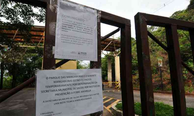 Parque das Mangabeiras est interditado aps trs macacos serem encontrados mortos no local(foto: Ramon Lisboa/EM/D.A Press)