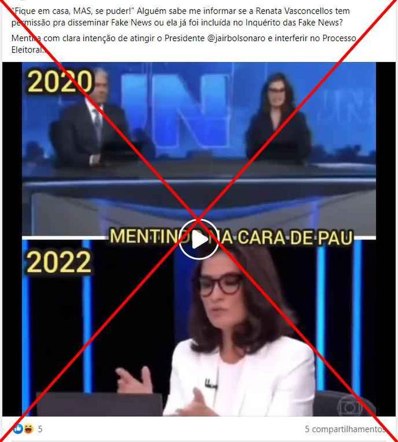 Captura de tela feita em 30 de agosto de 2022 de uma publicao no Facebook