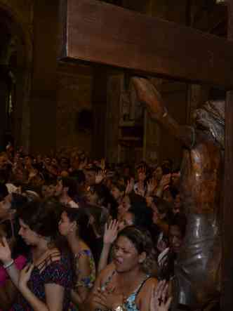 Em Belm, romarias so constantes na Baslica de Nossa Senhora de Nazar, padroeira do Par(foto: JOO PARAENSE/ESP. EM)