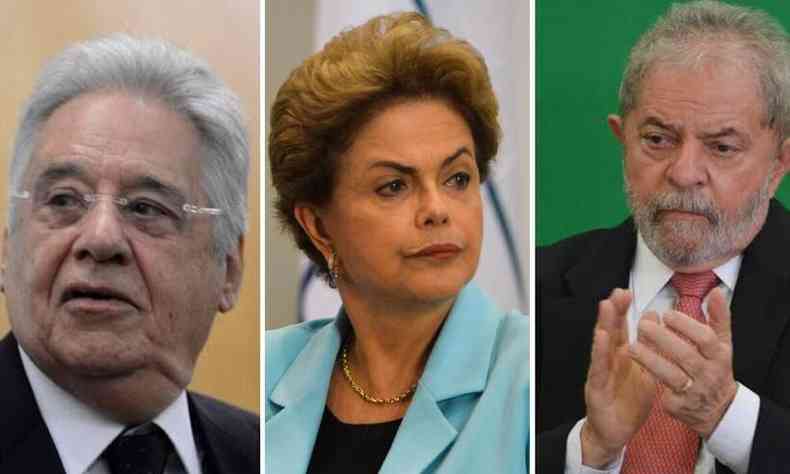 FHC (PSDB), Dilma (PT) e Lula (PT)(foto: Agncia Brasil/Reproduo)