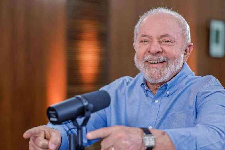 Presidente Lula durante transmisso do programa semanal Conversa com o Presidente 25/7